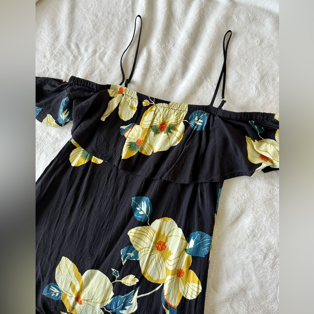 Off the shoulder flowy mini dress